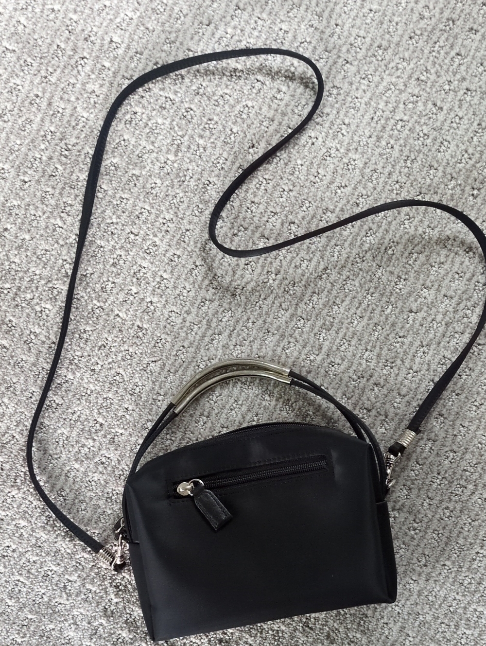 ADORABLE Black Nylon Mini Bag With Detachable Strap - Picture 5 of 6
